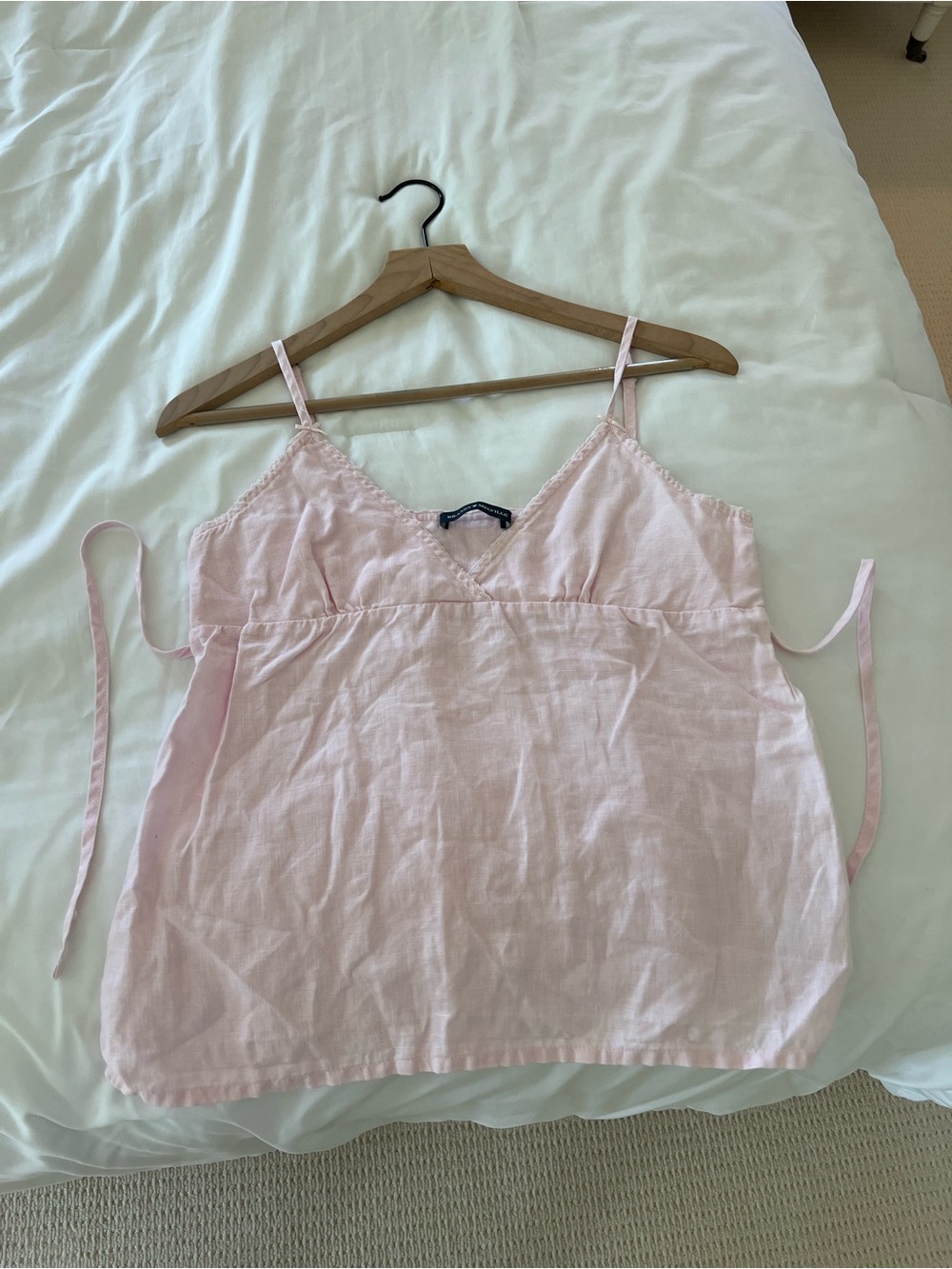 Brandy Melville Light Pink Linen Cami Tank Top